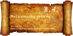 Malinovszky András névjegykártya